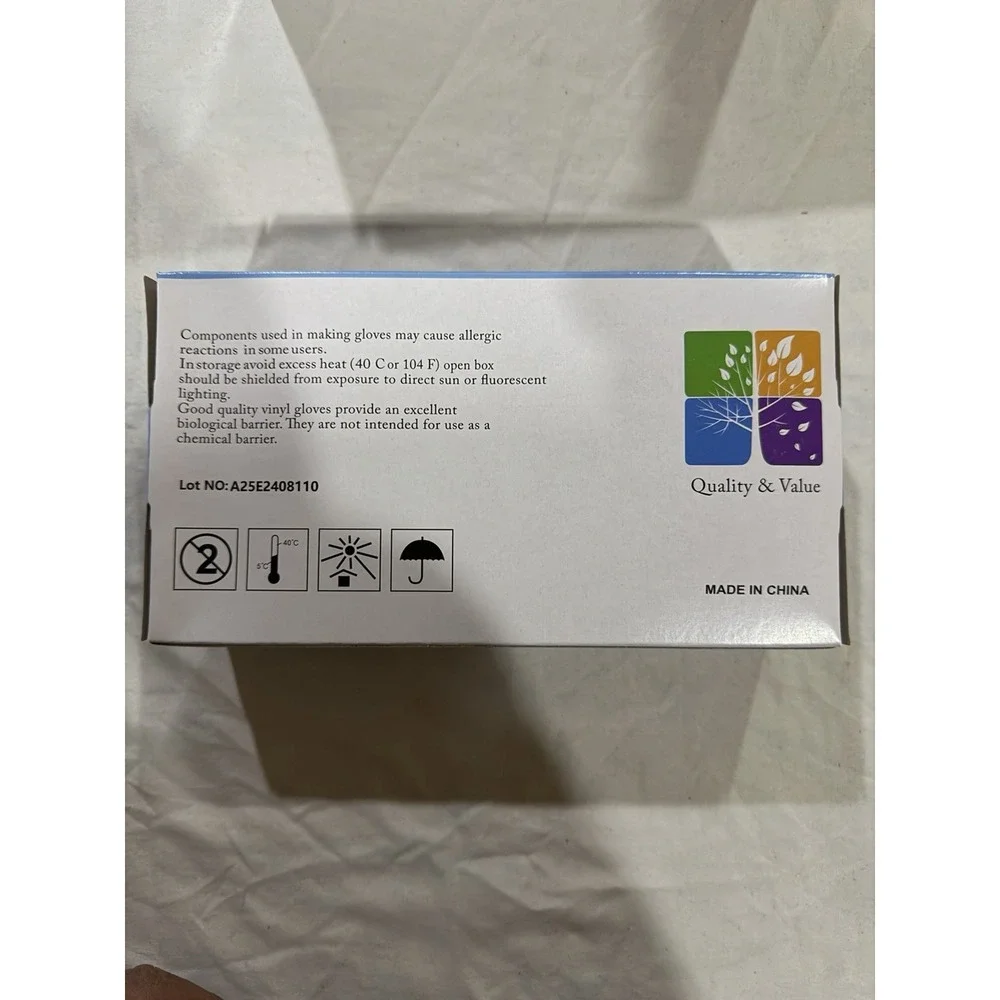500 X-Large Disposable Vinyl Gloves.‎ Latex Free. None Sterile